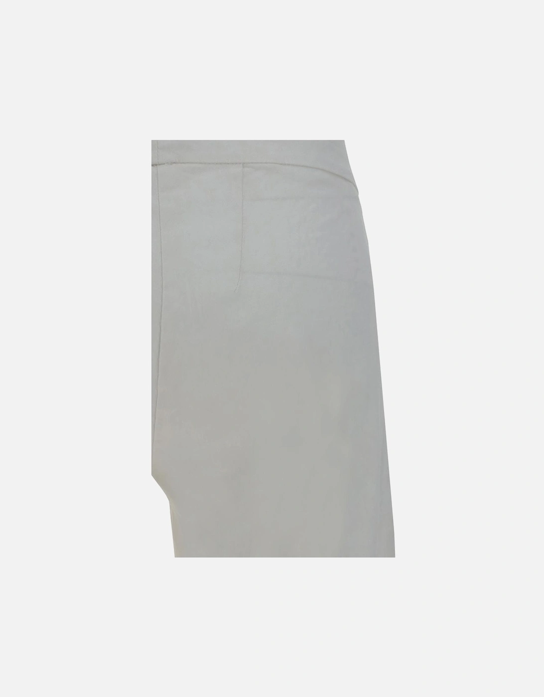 Monochrome Pattern Regular Fit Linen Pants Women - White Jeans