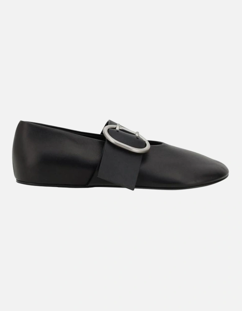 Leather Ballerinas Women - Black Flats