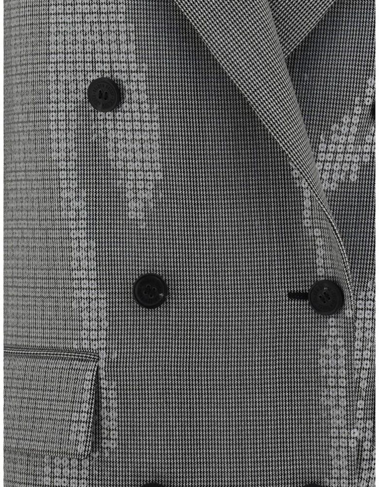 Laureen Double-breasted Houndstooth Blazer Women - Multicolor Suits