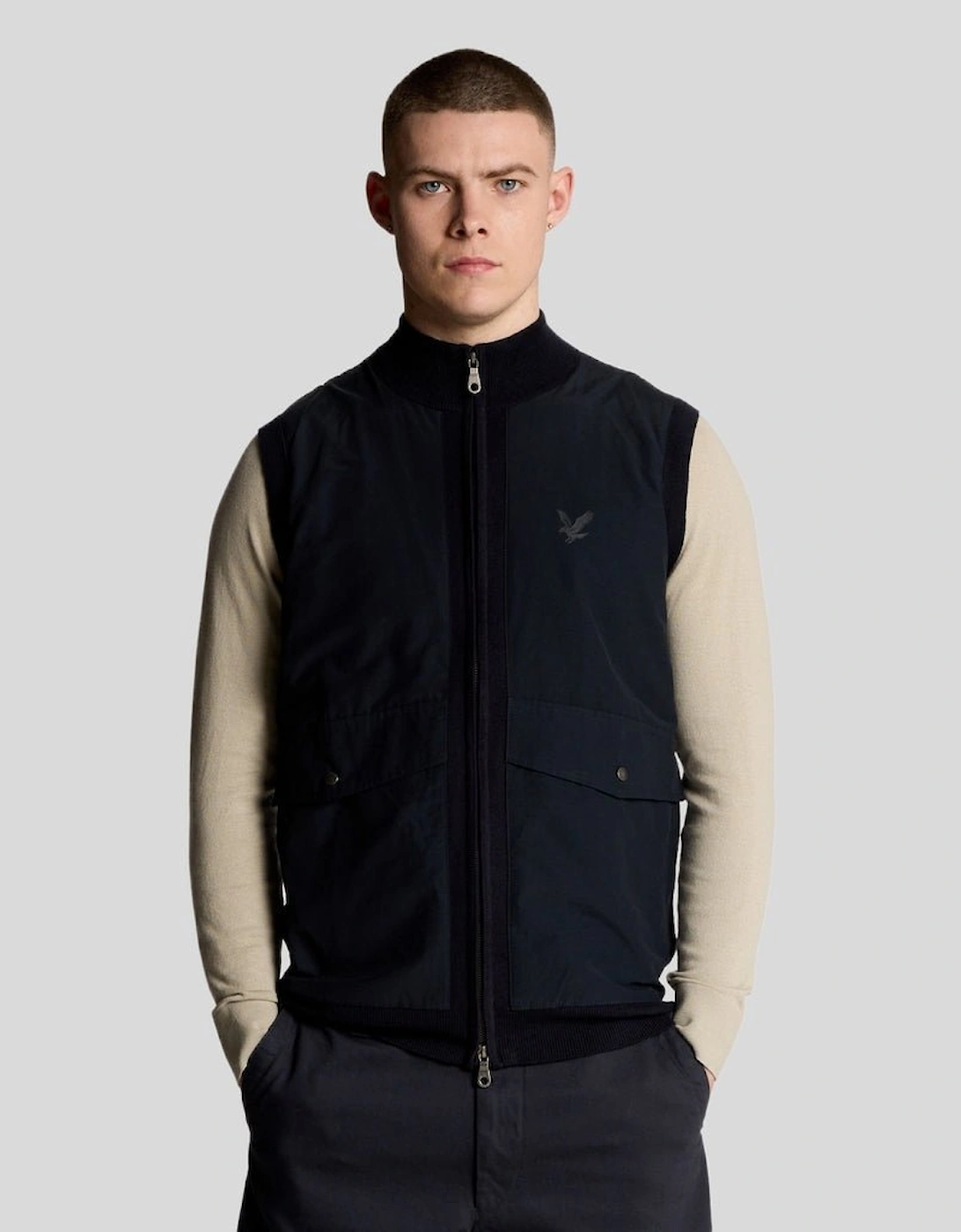 Milano Hybrid Full Zip Knitted Vest, 5 of 4