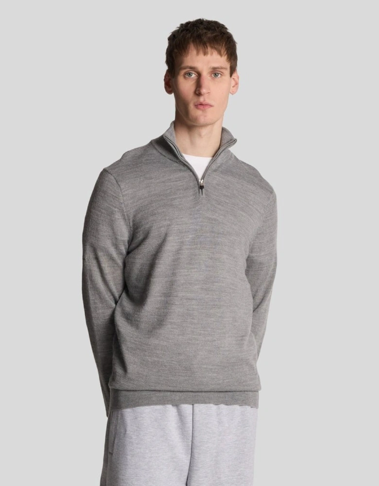 Golf Embroidered 1/4 Zip Merino Knit Jumper