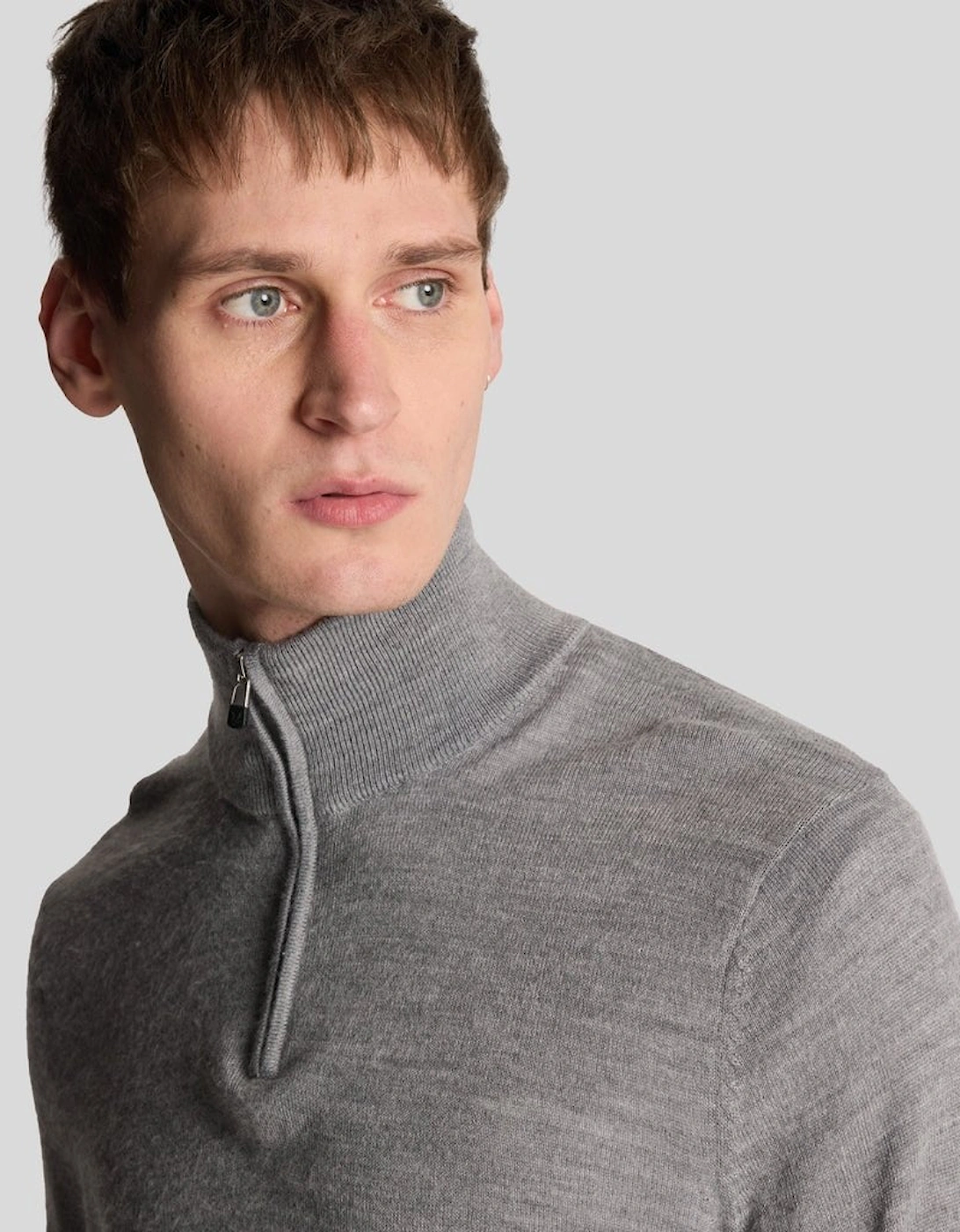 Golf Embroidered 1/4 Zip Merino Knit Jumper