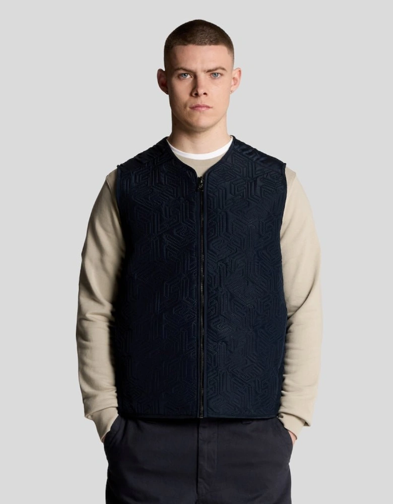 Emblem Quilted Gilet