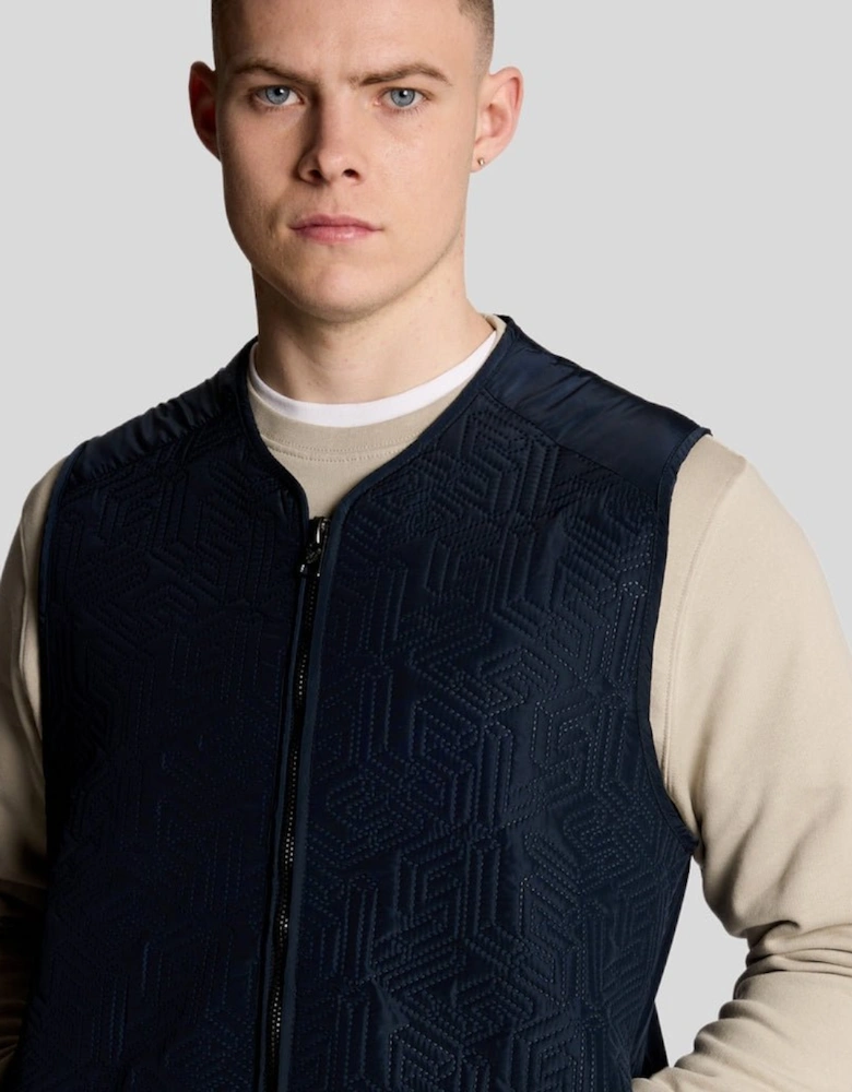 Emblem Quilted Gilet