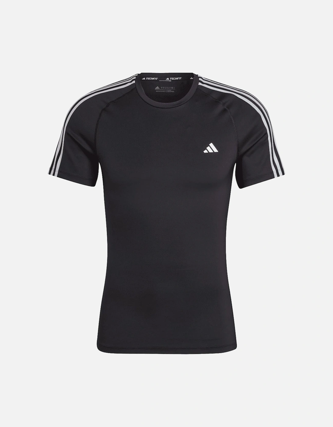 Techfit 3-Stripes Training T-Shirt, 2 of 1