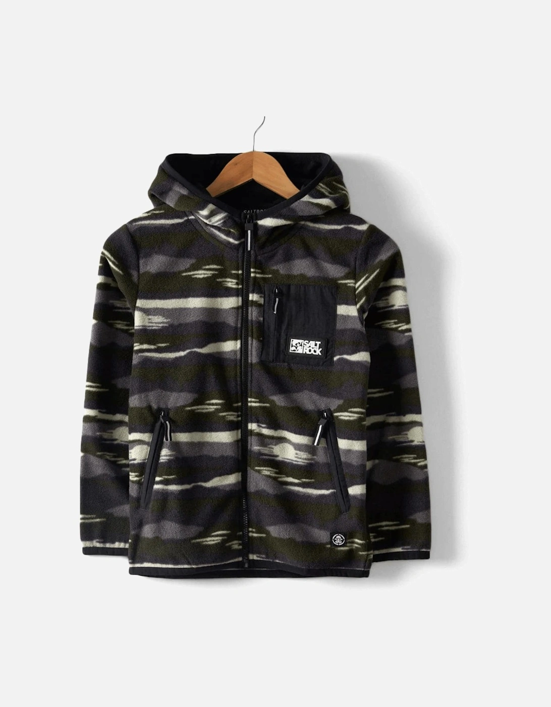 Kids Camo Stripe Full Zip Fleece, 2 of 1