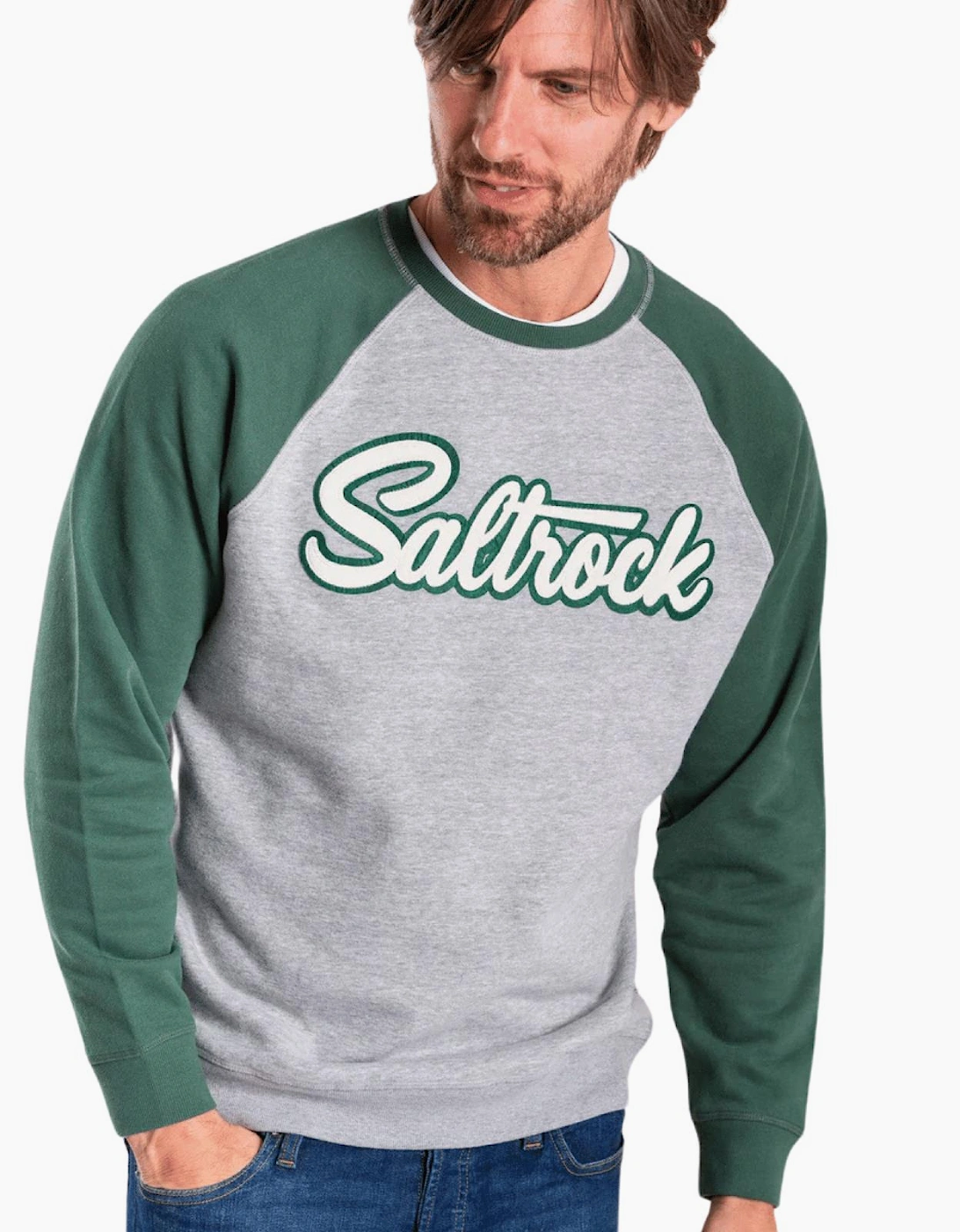 Saltrock Men's Green Camo Leaf Flame Graphic Sweatshirt - Size: M