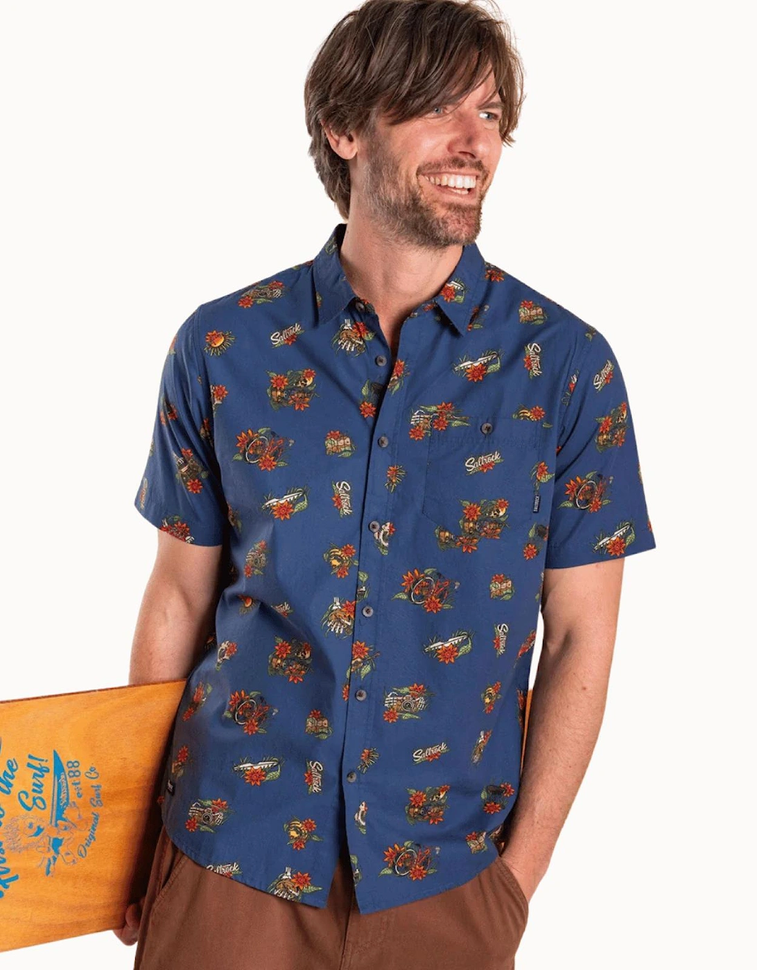 Saltrock Men's Saltrock Mens Wanderer Short Sleeve Shirt - Blue