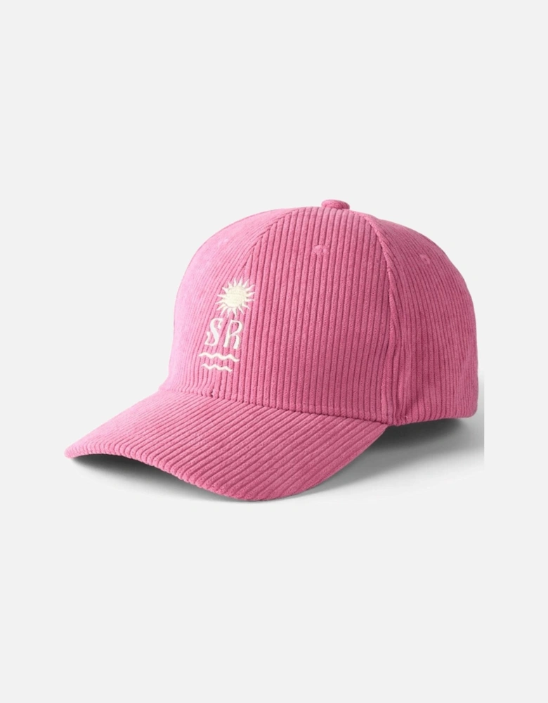 Womens Laguna Corduroy Baseball Cap - Pink