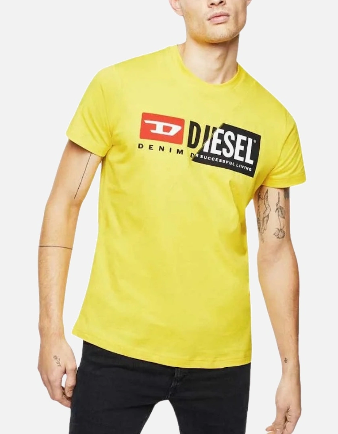 Denim Division Split Logo Yellow T-Shirt