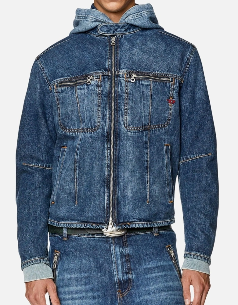 Back Logo Blue Over Denim Jacket