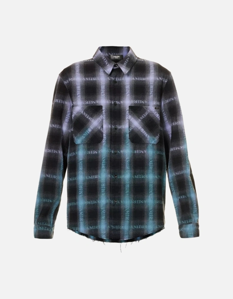 Long Sleeve Plaid Purple Shirt