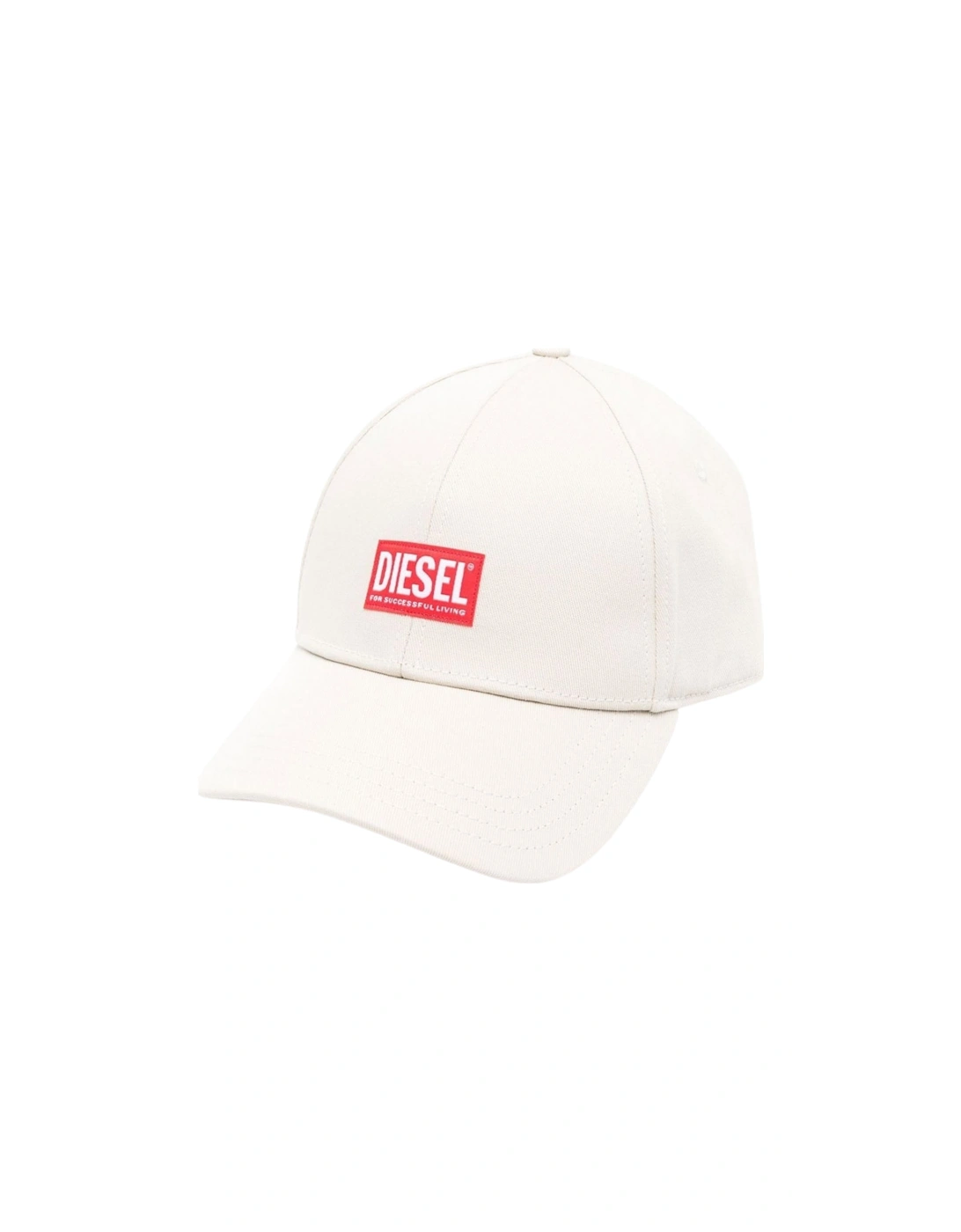 Men's Diesel Patch Logo White Cap - Size: M