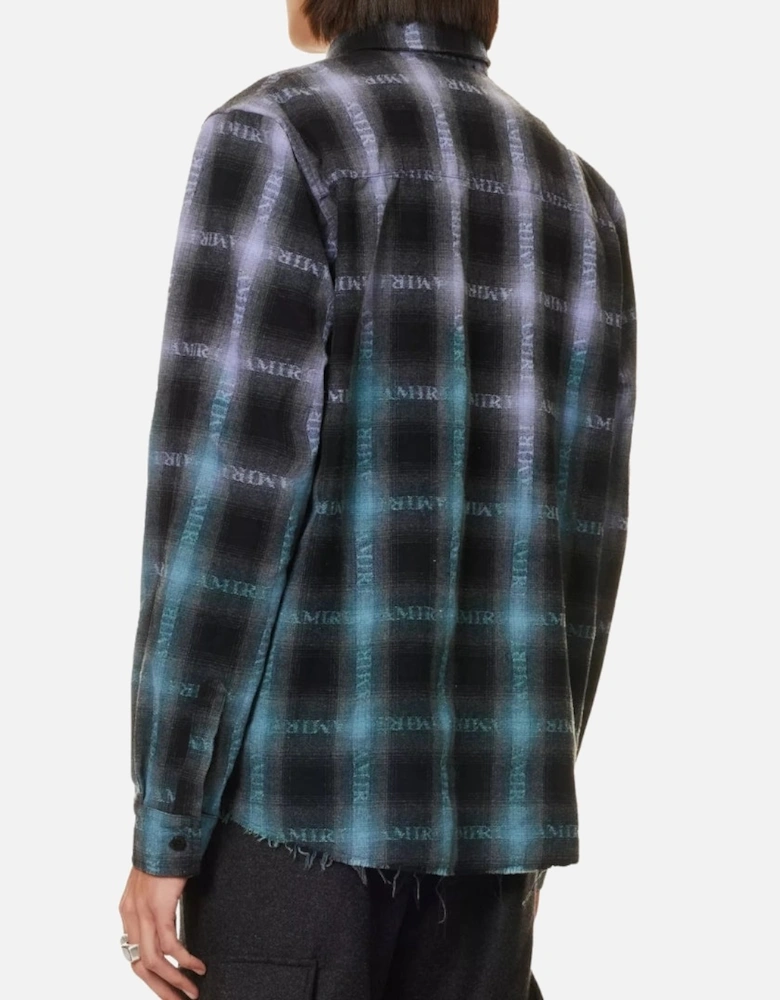 Long Sleeve Plaid Purple Shirt