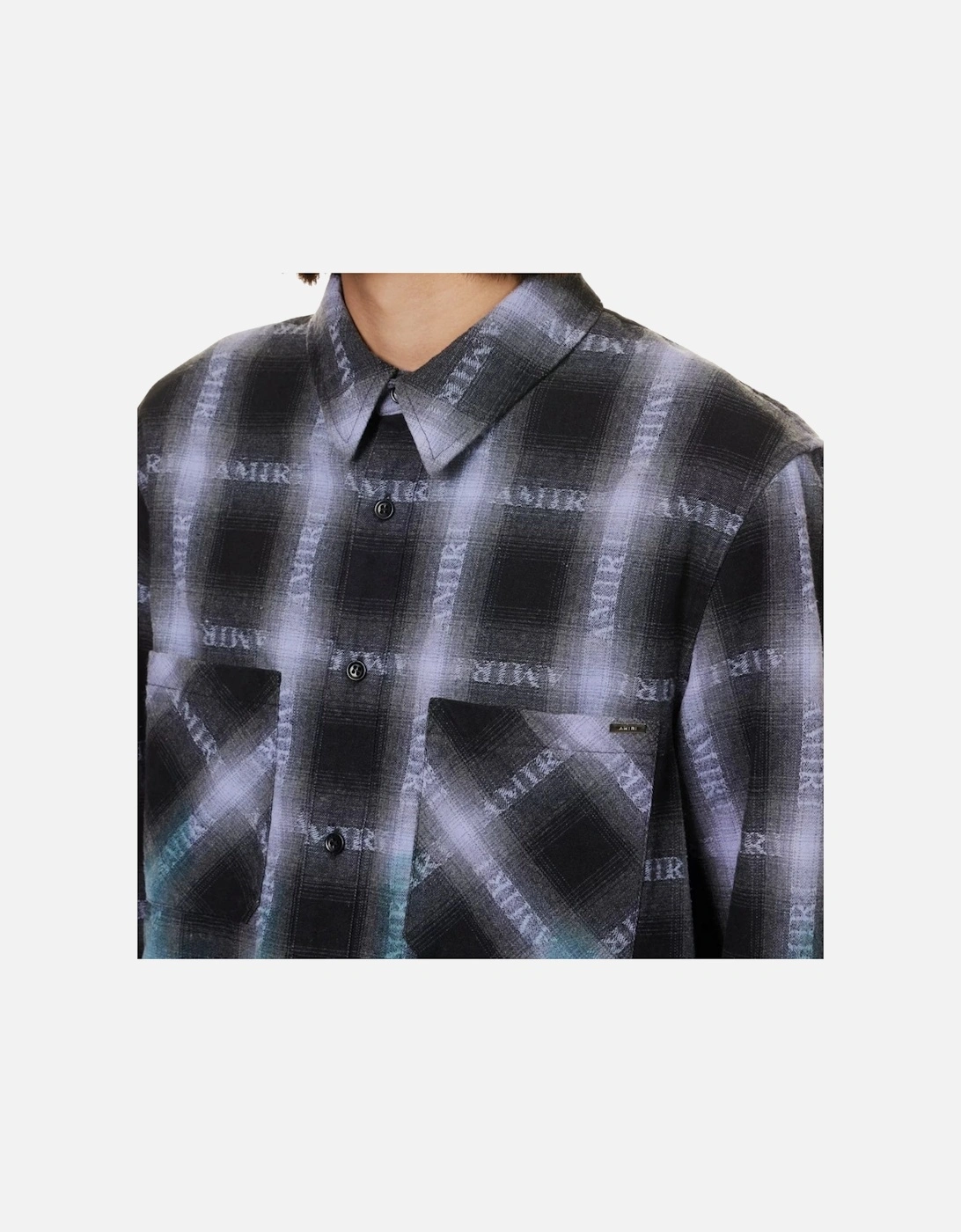 Long Sleeve Plaid Purple Shirt