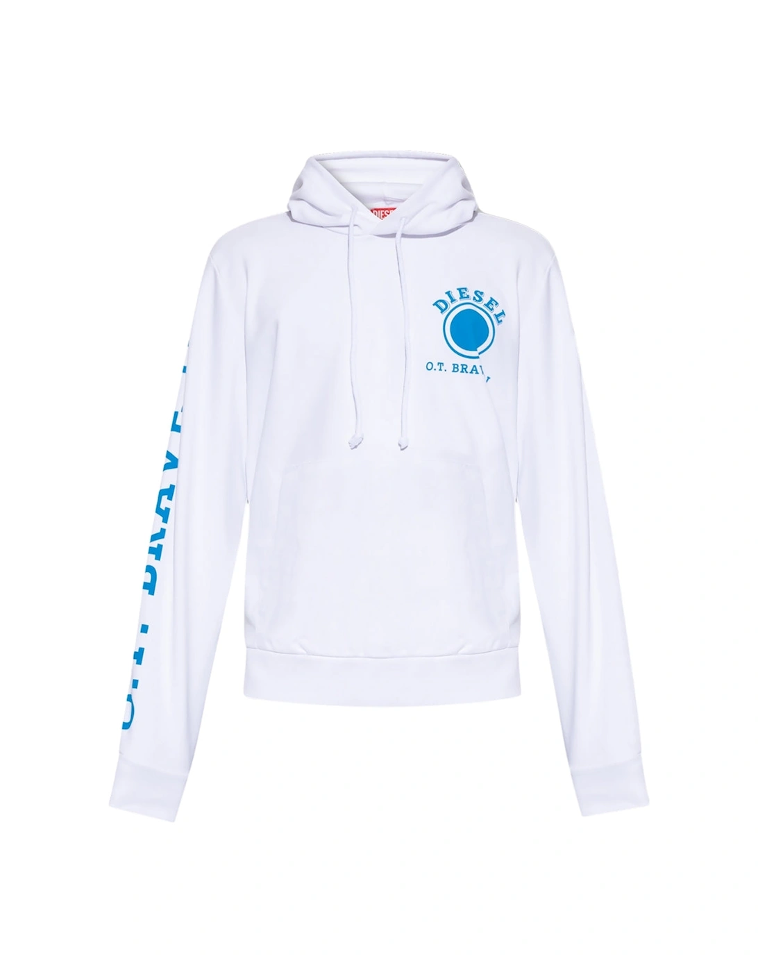 Men's Diesel Dot Logo White Hoodie - Size: 44