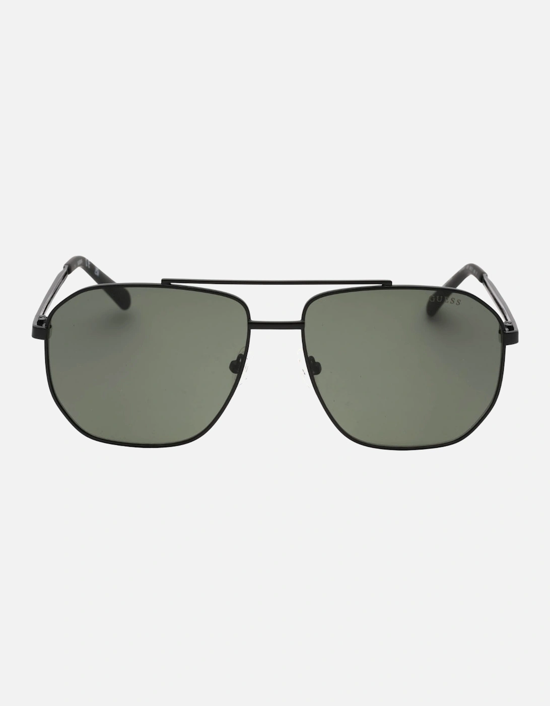 Green Lens Matte Black Sunglasses, 3 of 2