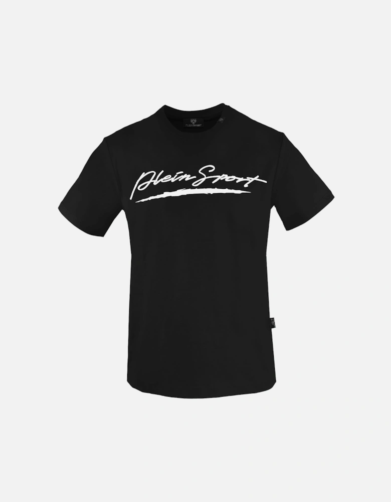 Plein Sport Large Signature Logo Black T-Shirt