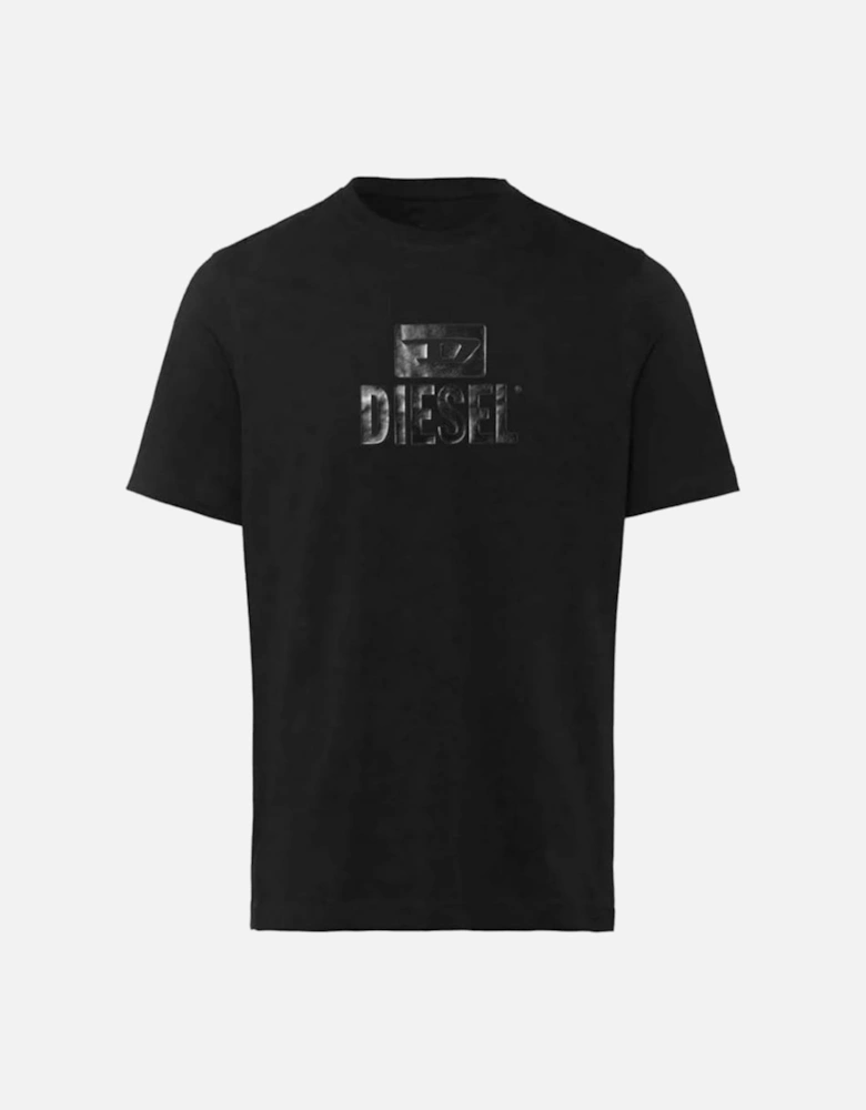 Large Block D Mono Tone Logo Black T-Shirt