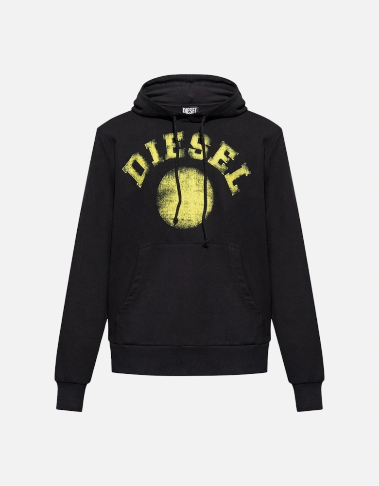 Distressed Dot Logo Black Hoodie