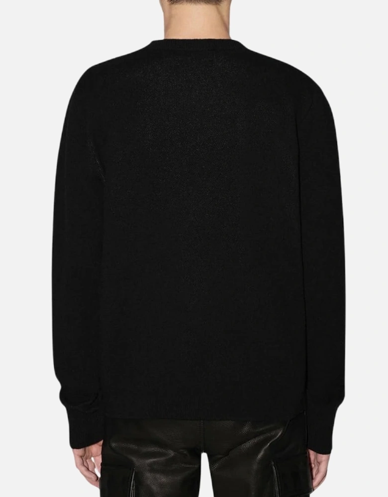 Crystal Ball Design Black Knitted Jumper