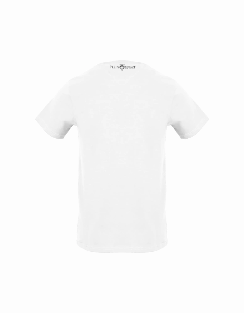 Plein Sport Large Signature Logo White T-Shirt