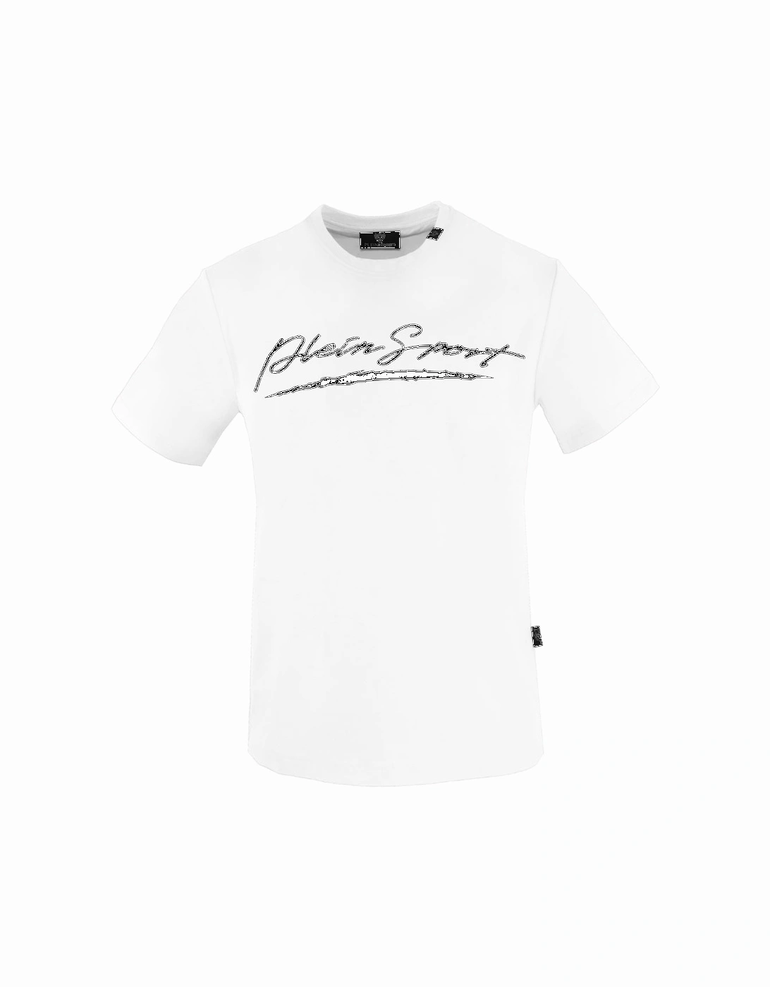 Plein Sport Large Signature Logo White T-Shirt, 3 of 2