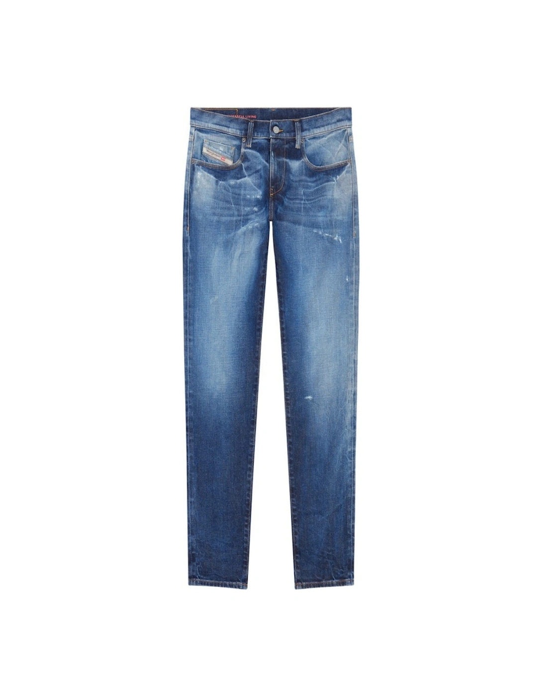 Men's Diesel D-Strukt Distressed Blue Jeans - Size: 34/30