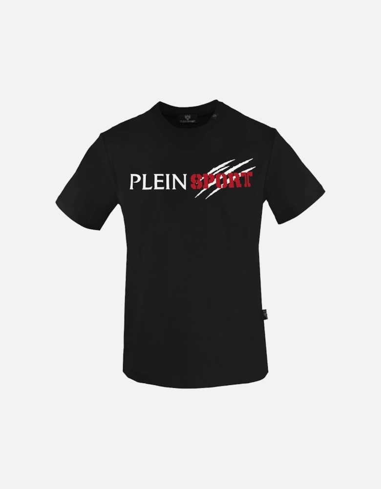 Plein Sport Scratched Logo Black T-Shirt