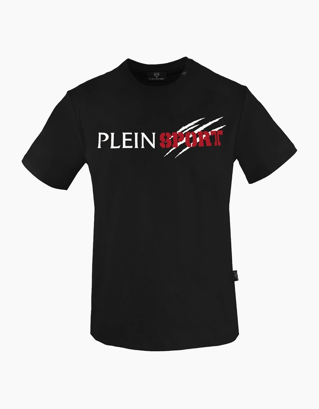 Men's Plein Sport Scratched Logo Black T-Shirt - Size: 38