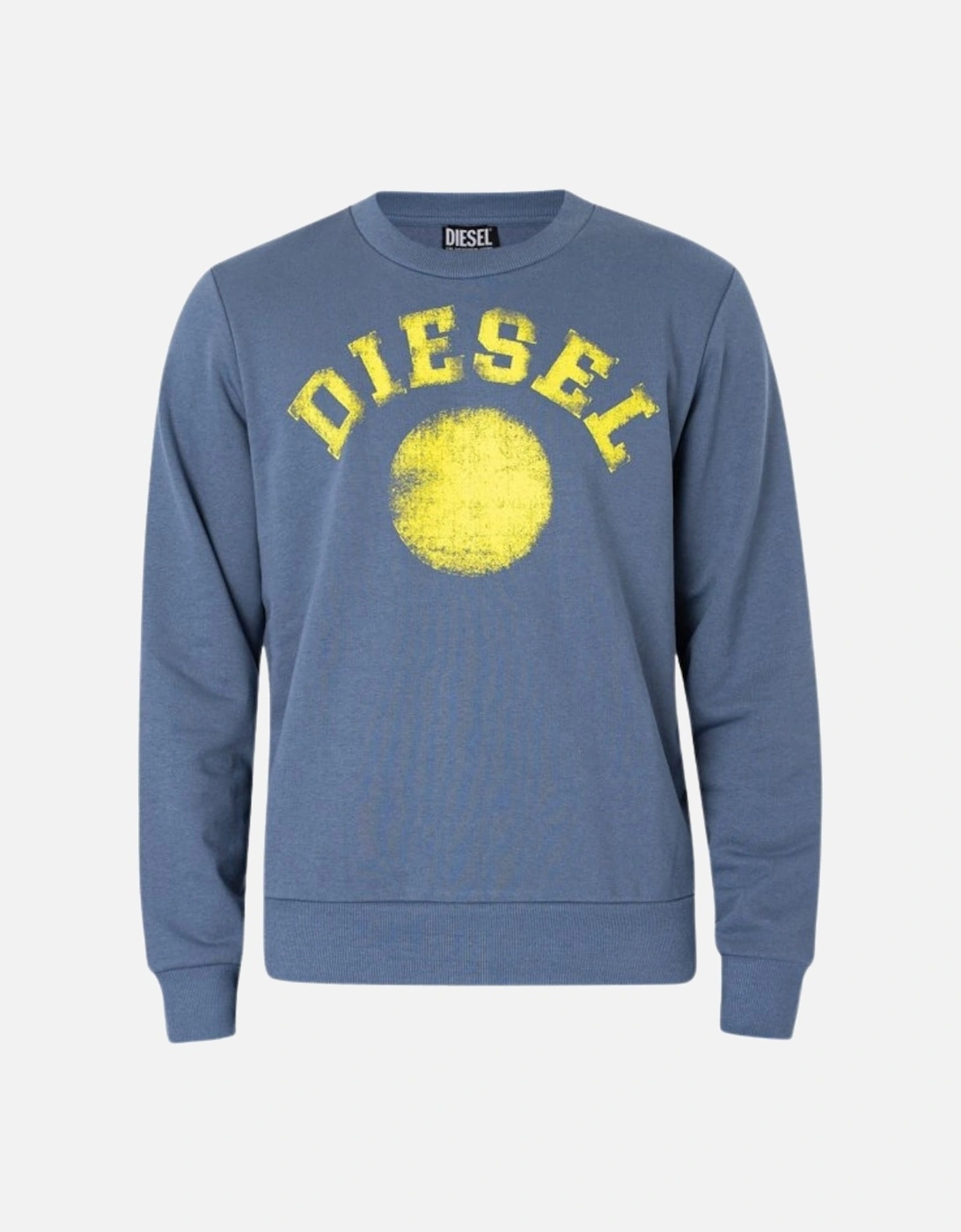 Distressed Dot Logo Blue Sweatshirt, 4 of 3