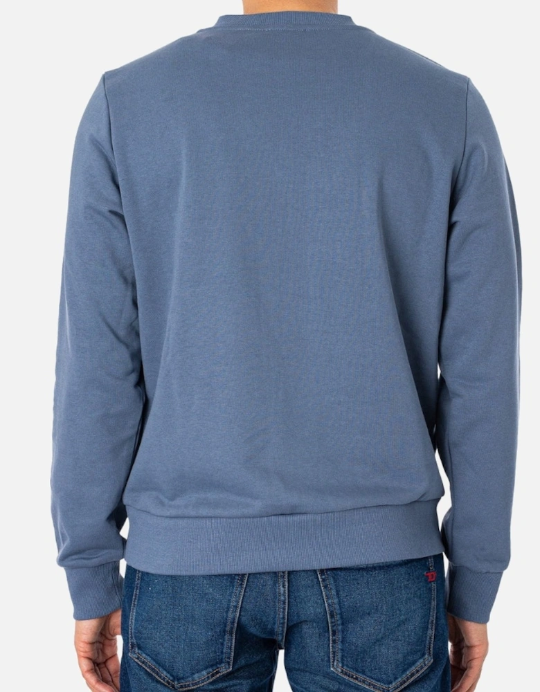 Distressed Dot Logo Blue Sweatshirt