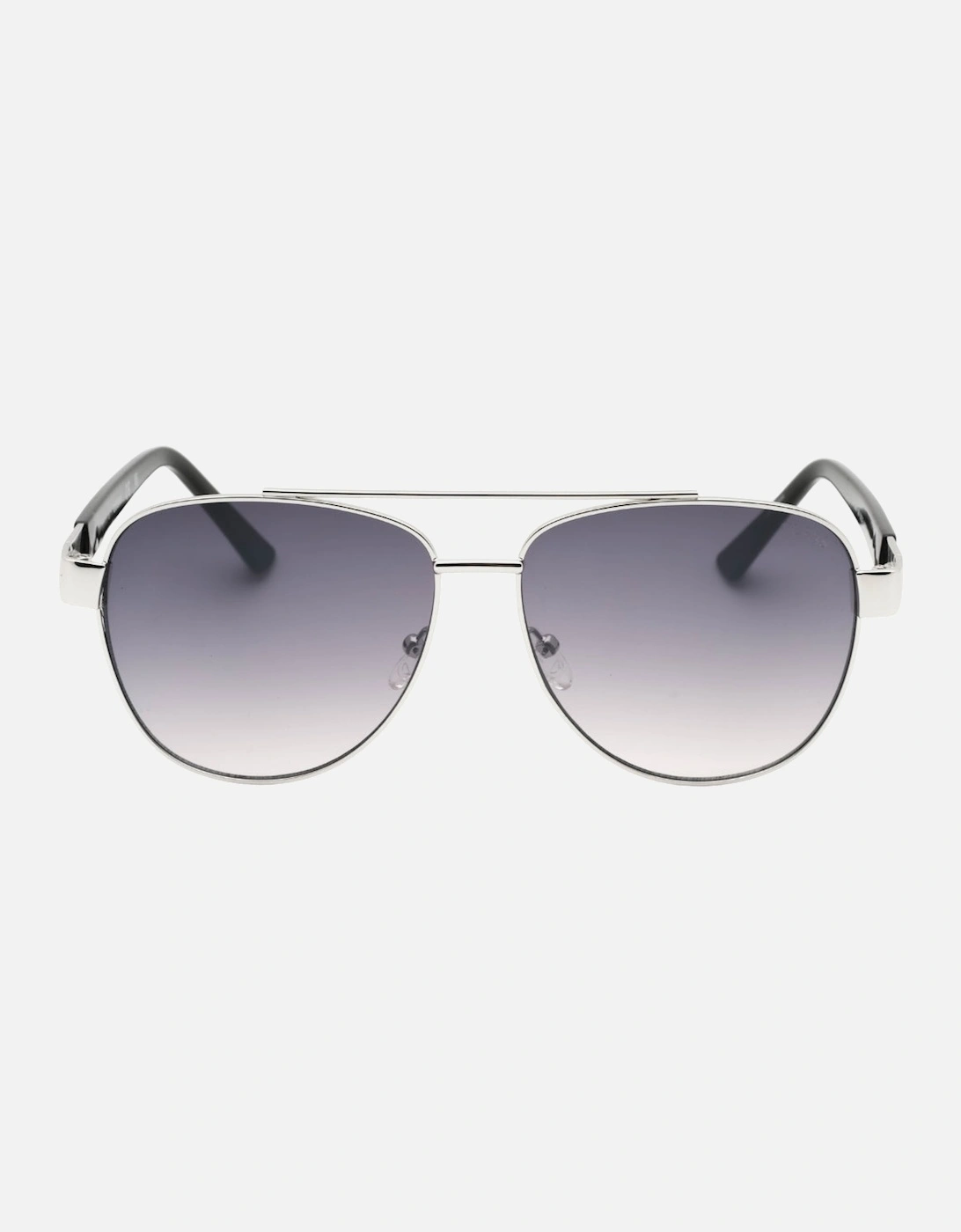 Gradient Smoke Lens Silver Framed Sunglasses, 3 of 2