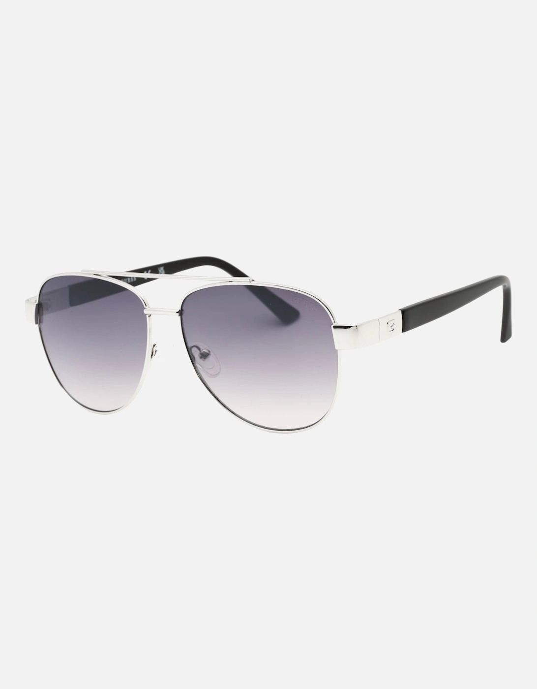 Gradient Smoke Lens Silver Framed Sunglasses