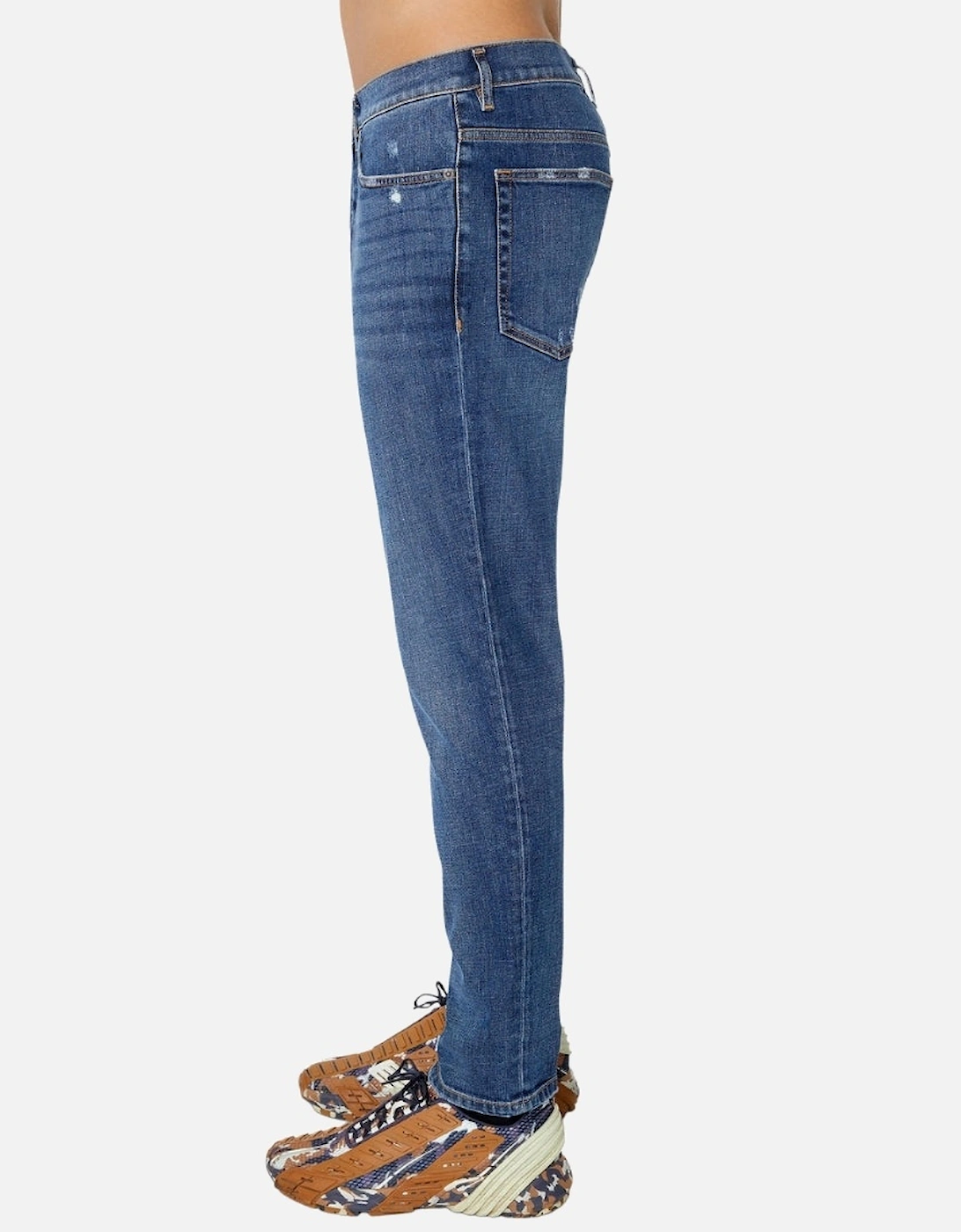 D-Fining Tapered Fit Plain Blue Wash Denim Jeans