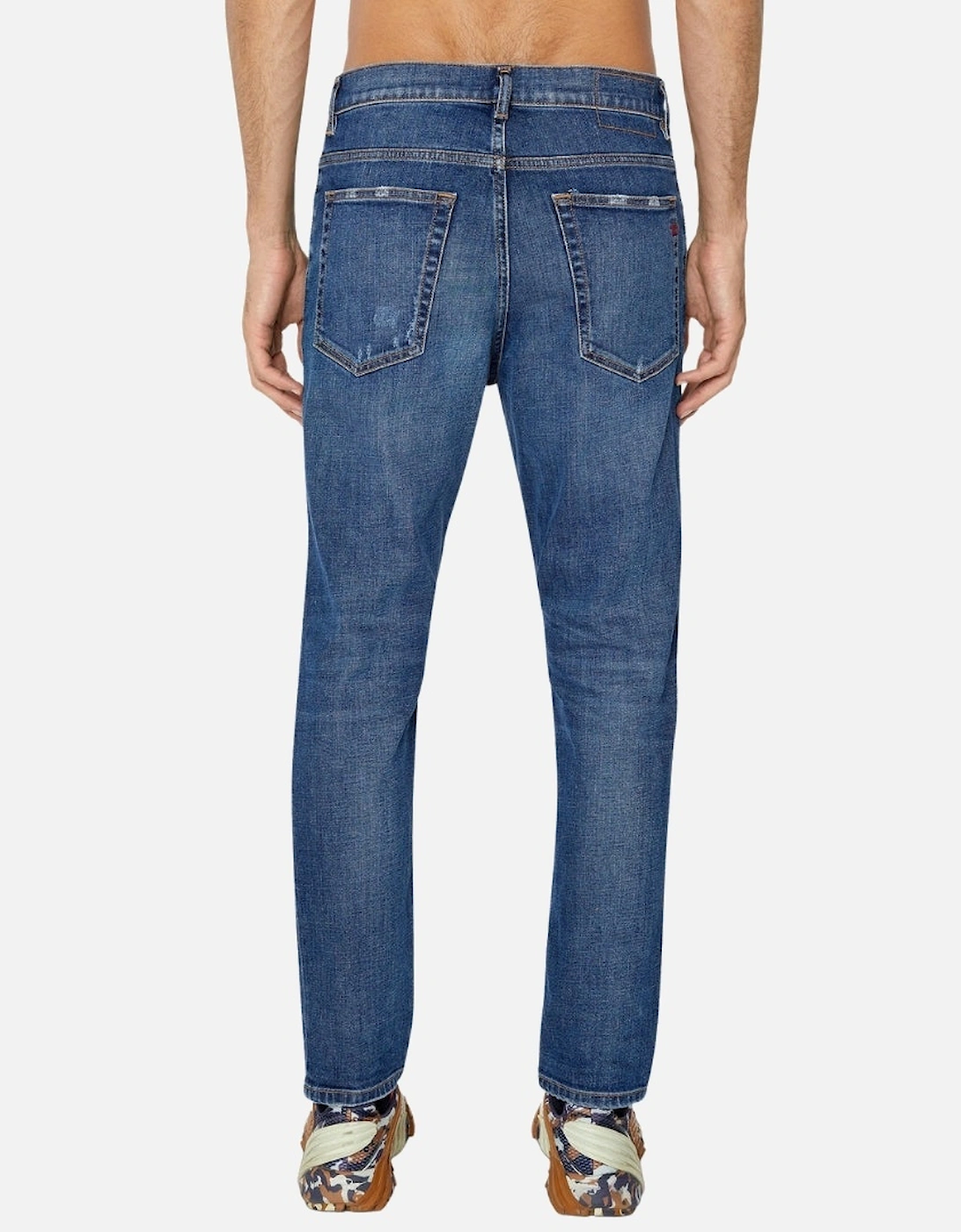 D-Fining Tapered Fit Plain Blue Wash Denim Jeans