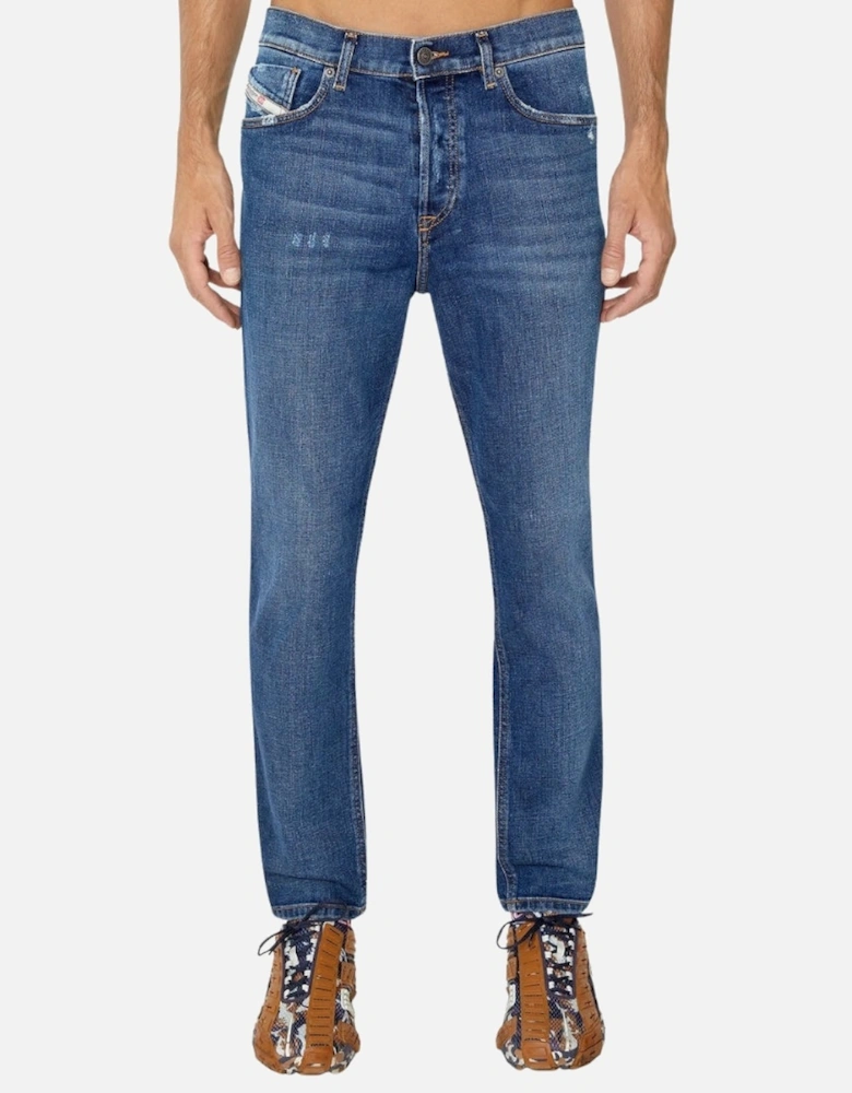 D-Fining Tapered Fit Plain Blue Wash Denim Jeans