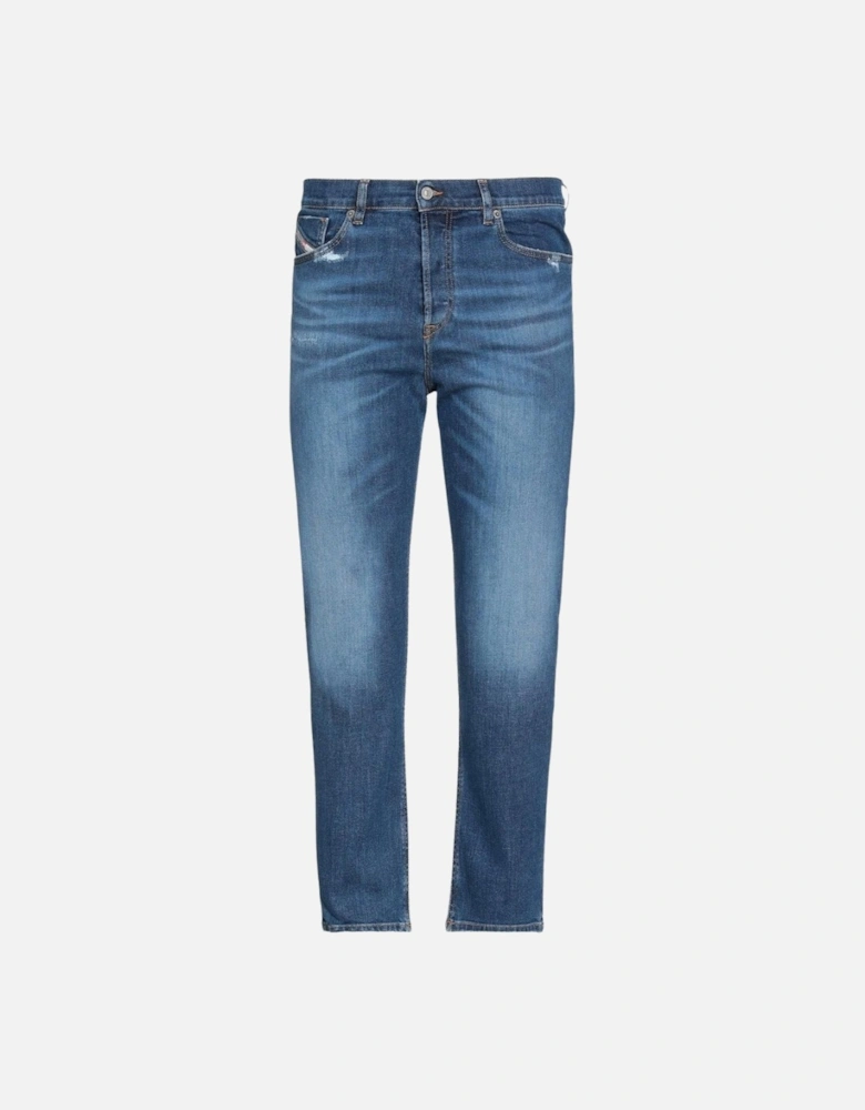 D-Fining Tapered Fit Plain Blue Wash Denim Jeans