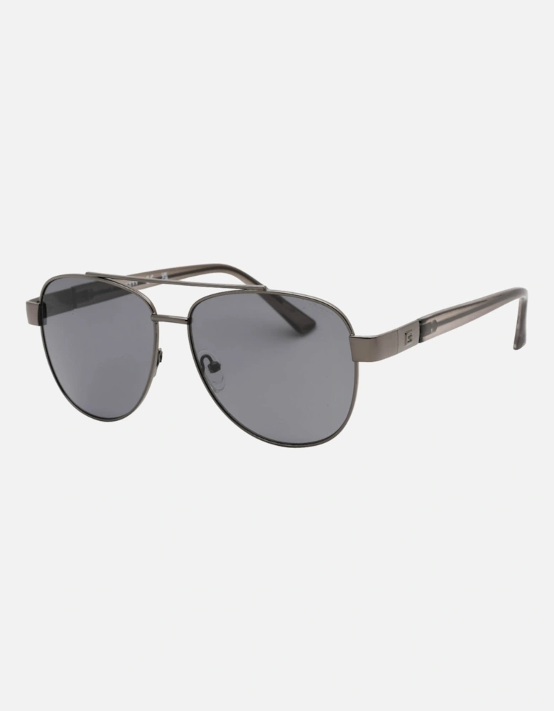 Smoke Lens Shiny Gunmetal Silver Sunglasses