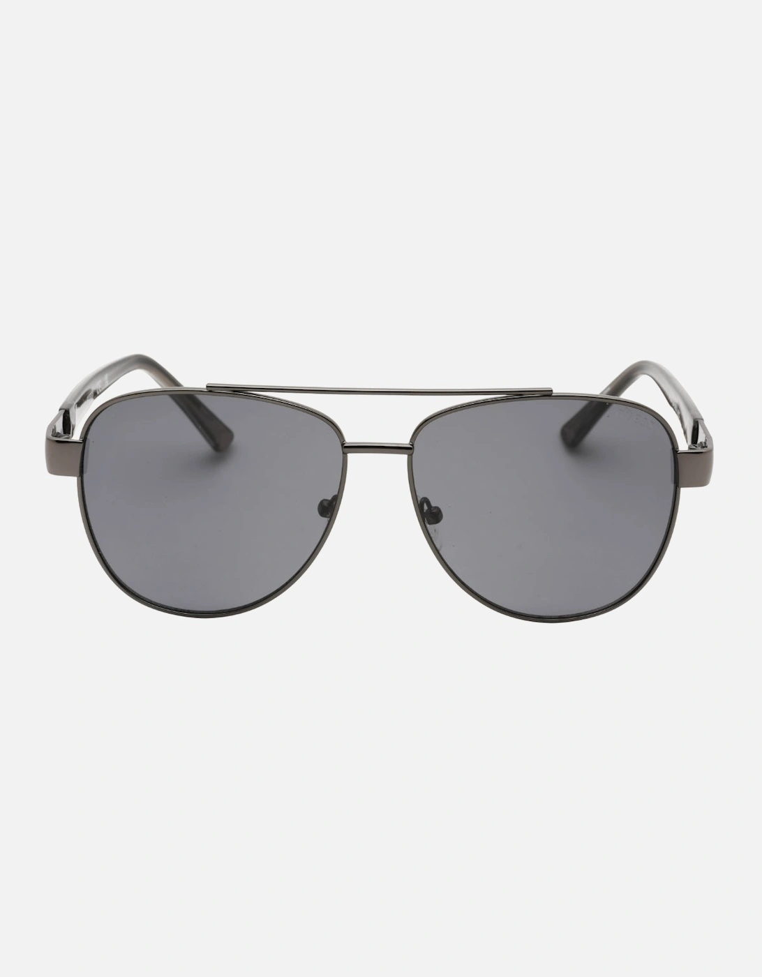 Smoke Lens Shiny Gunmetal Silver Sunglasses, 3 of 2