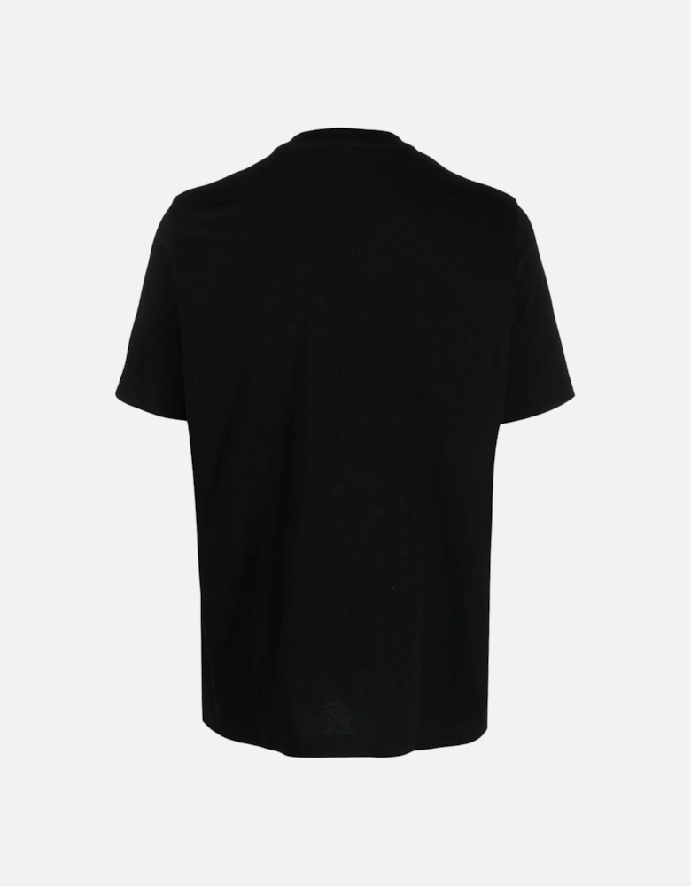 Blurred Denim Division Logo Black T-Shirt