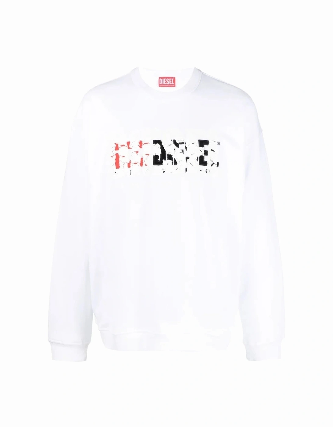 Double Destroyed Logo White Sweatshirt, 5 of 4