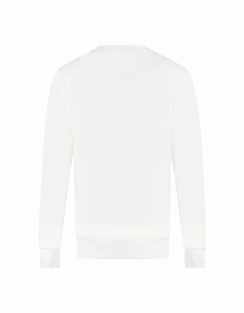 Double Destroyed Logo White Sweatshirt