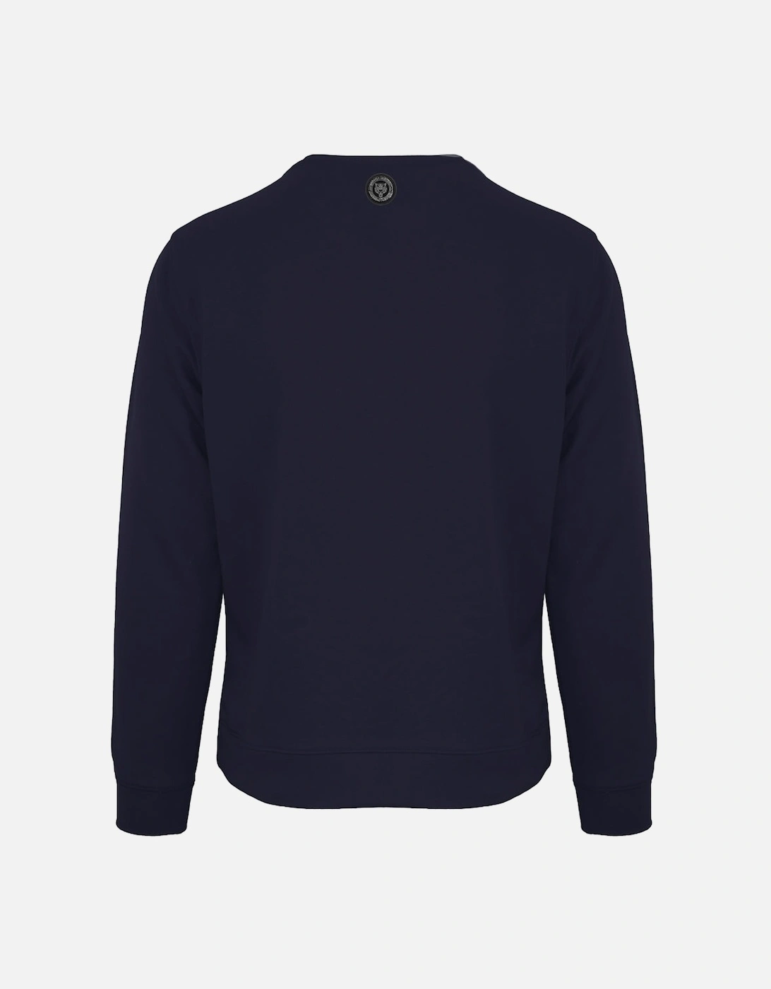 Plein Sport Large Underlined Brand Logo Navy Blue Sweatshirt