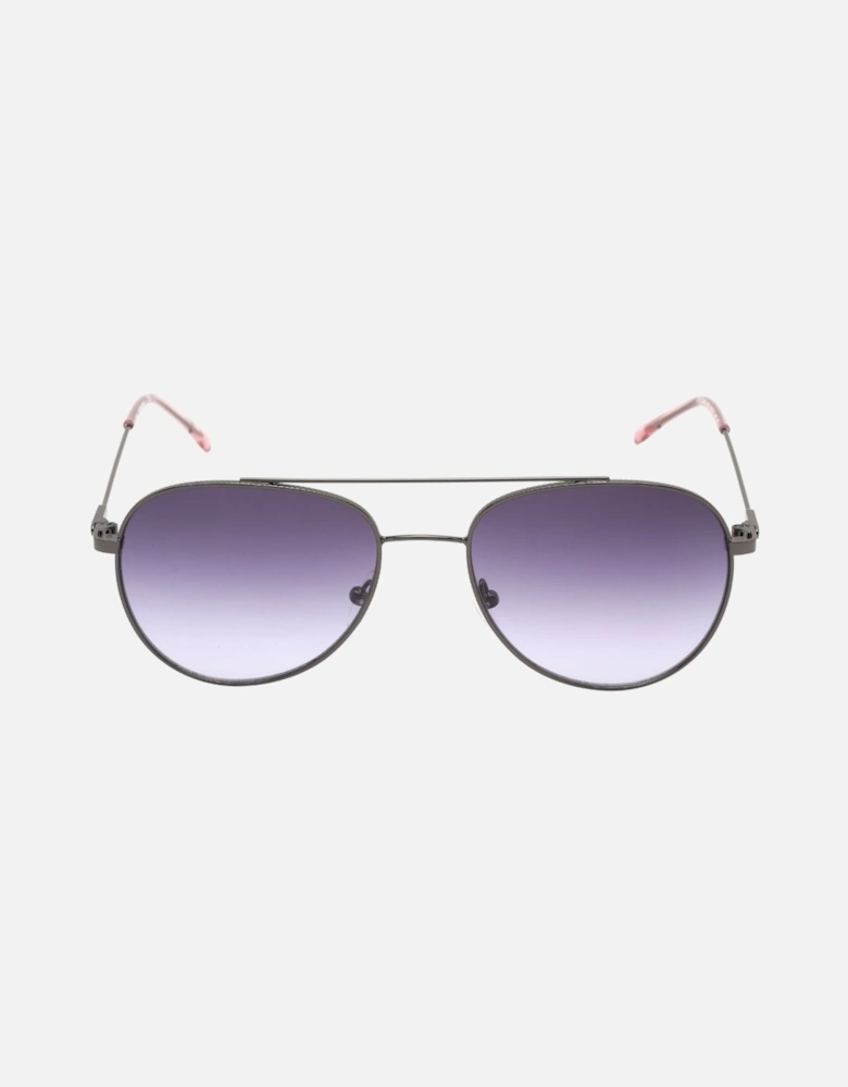 Purple Gradient Lens Gunmetal Dark Silver Sunglasses