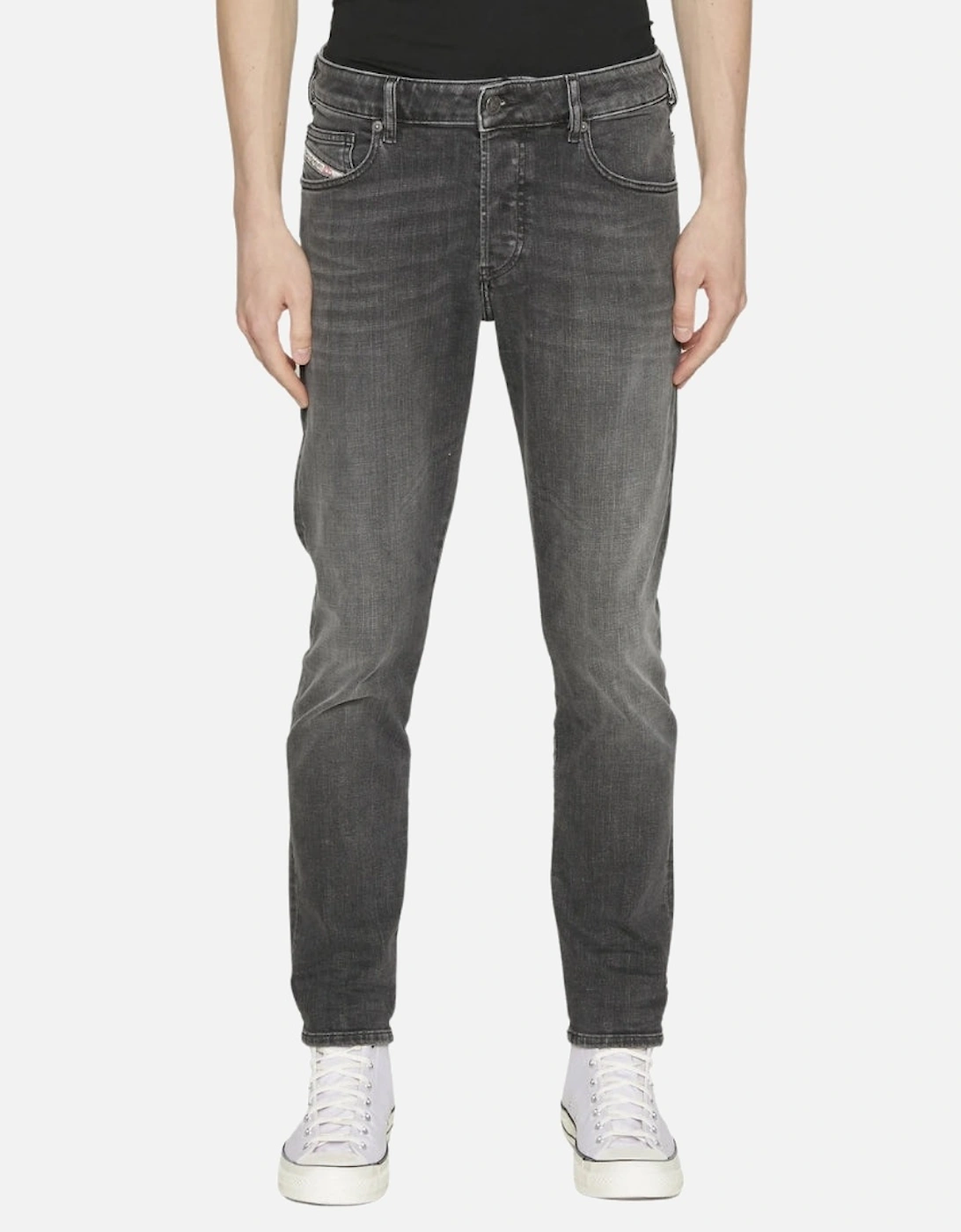 D-Yennox Tapered Fit Dark Grey Jeans