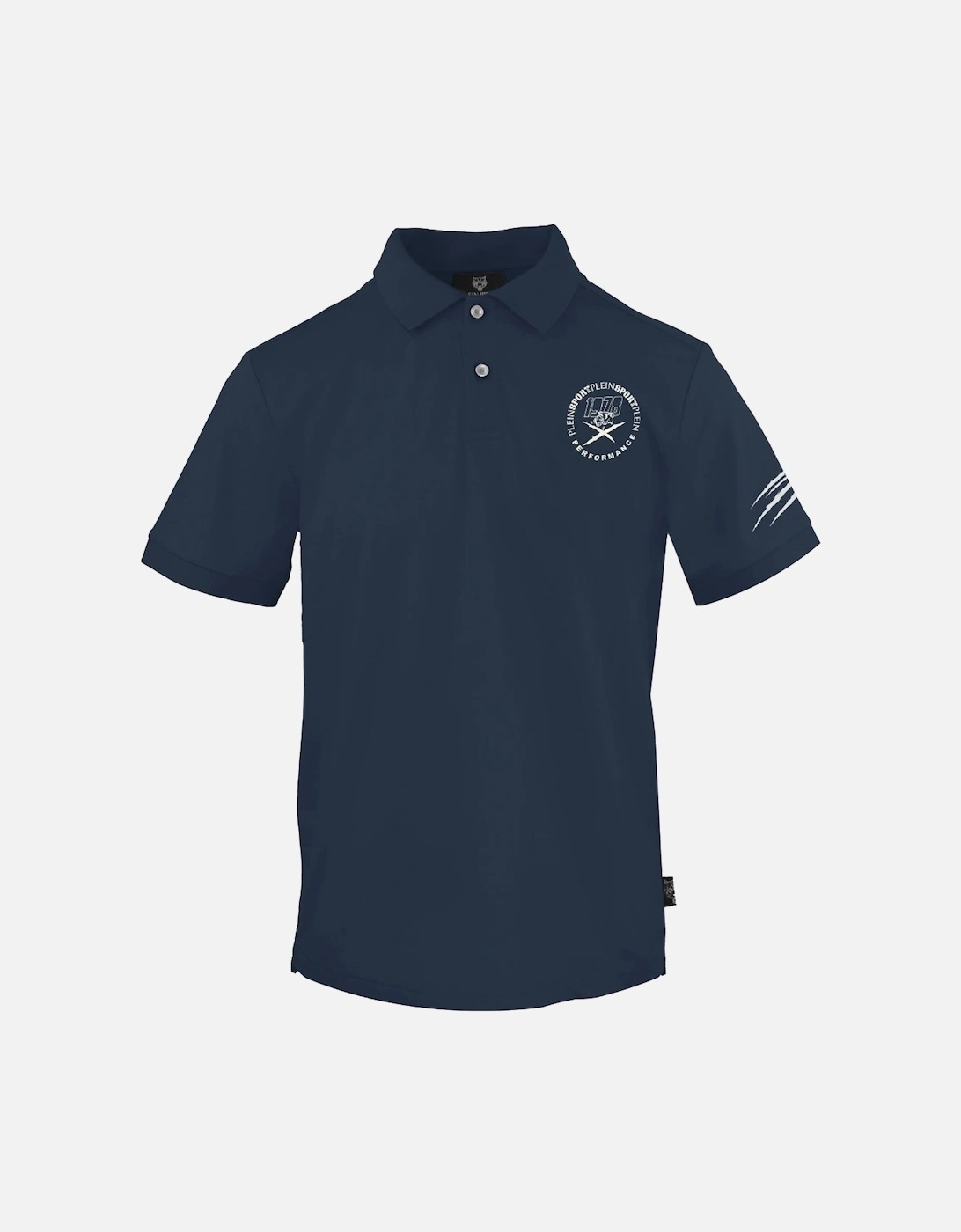 Plein Sport Performance Logo Navy Blue Polo Shirt, 3 of 2