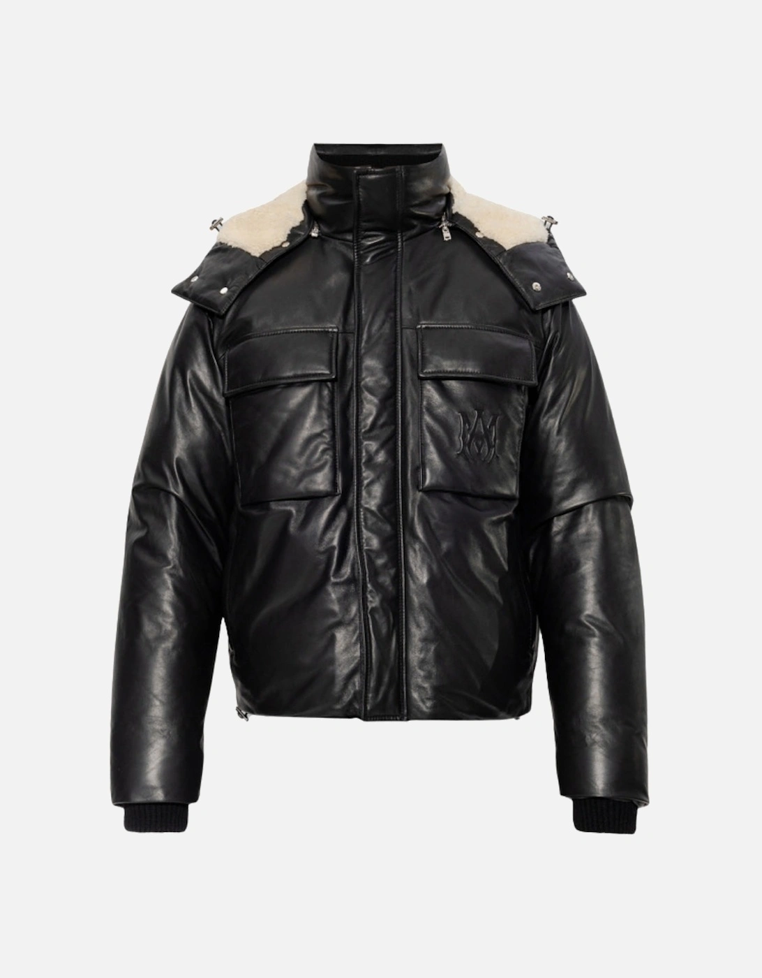 Plain Leather Down Jacket, 6 of 5