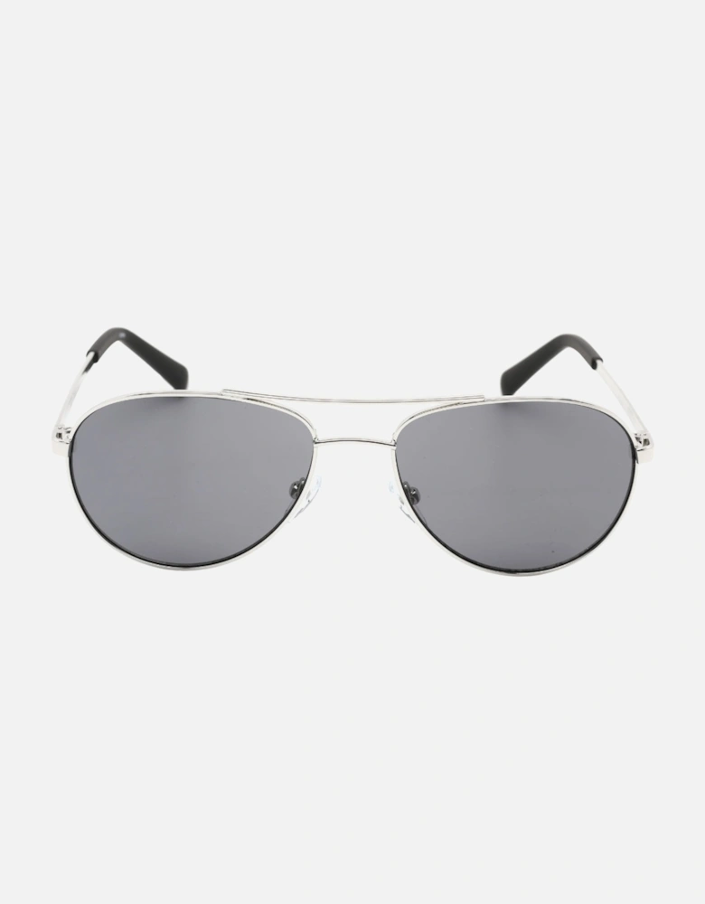 Black Lens Silver Sunglasses