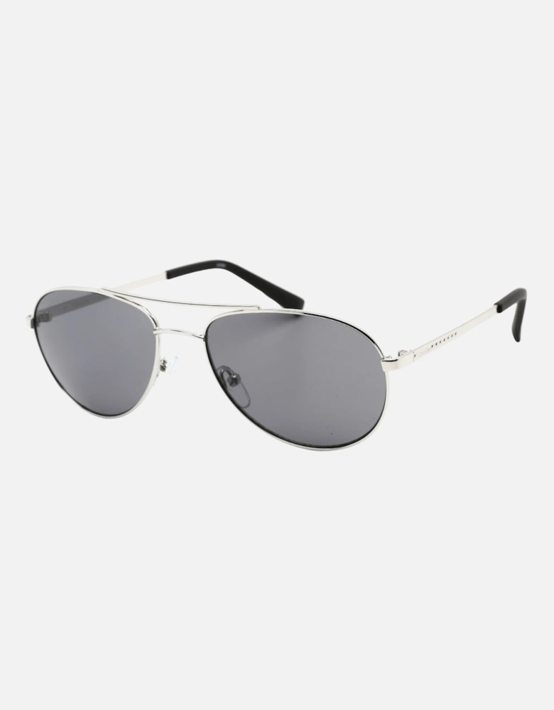 Black Lens Silver Sunglasses